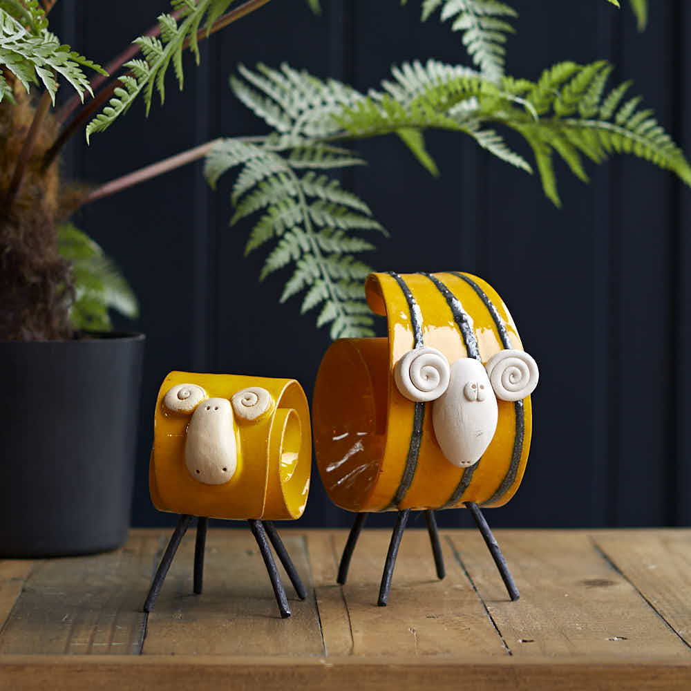 Scroll Ram Yellow, Small - Angela Reed - 