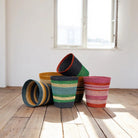 Seagrass Waste Paper Basket Pompadour and Midnight Blue,Midnight and Beryl Green,Tuscan and Guardsman,Guardsman's Venetian,Beryl Midnight and Tropic,Olive Midnight and Old Rose