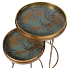Set of 2 Golden Koi Tray Tables