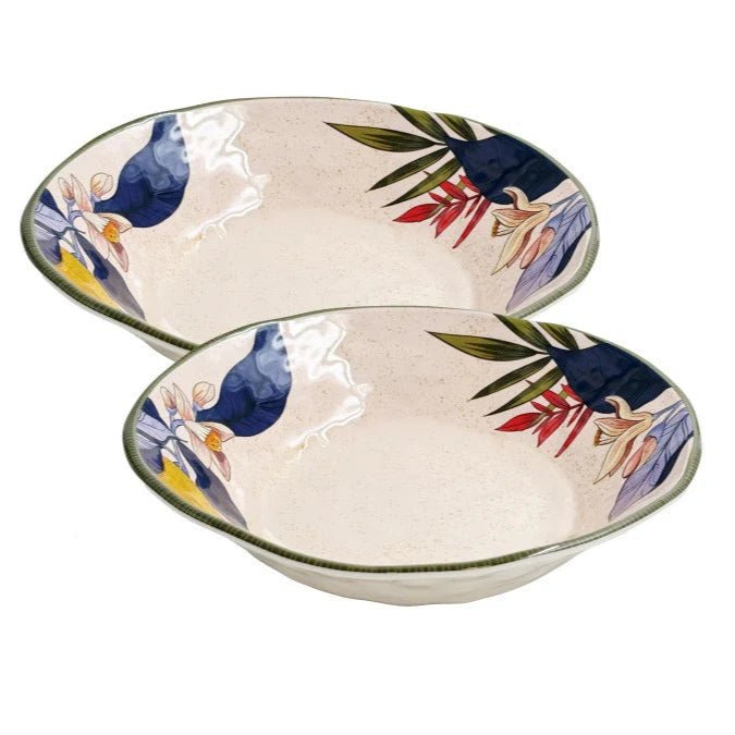 Set of 2 Melamine Lemon Soup Plates