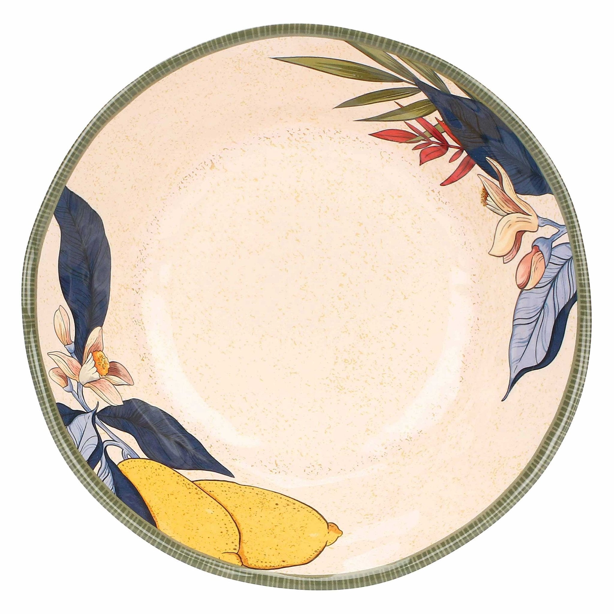 Set of 2 Melamine Lemon Soup Plates