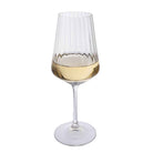 Set of 4 Dartington Cheers! Optic White Wine Glasses