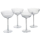 Set of 4 Garland Leaf Martini Glasses