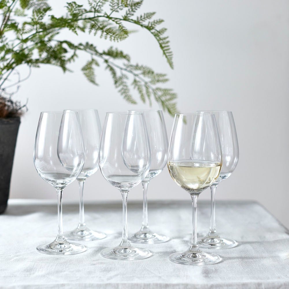 Set of 6 Dartington White Wine Glasses - Angela Reed - 