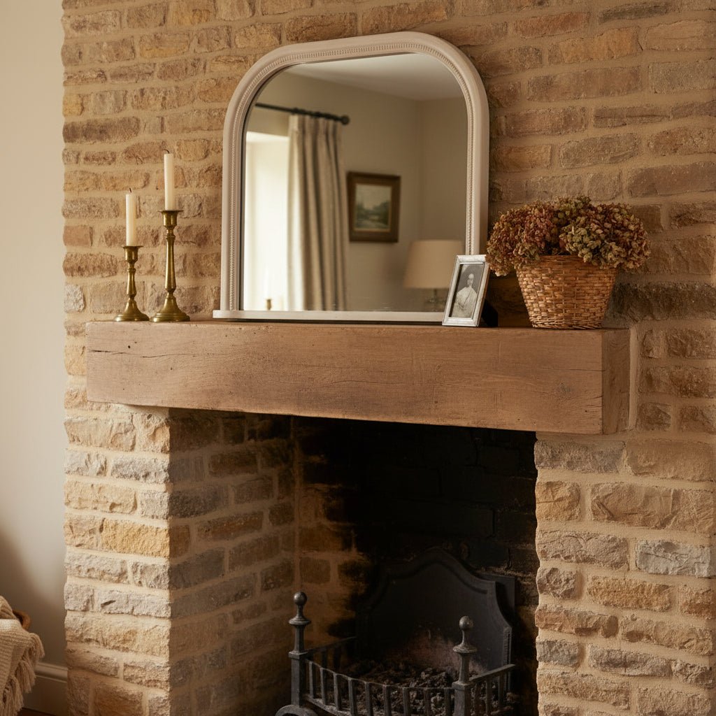 Shoreline Overmantle Mirror, Grey