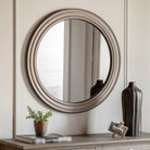Shoreline Round Mirror, Grey