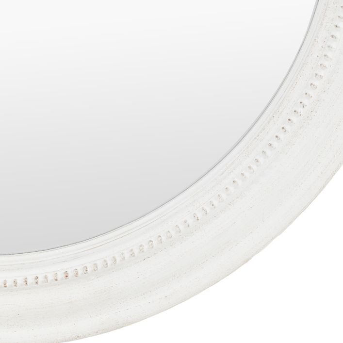 Shoreline Round Mirror, White