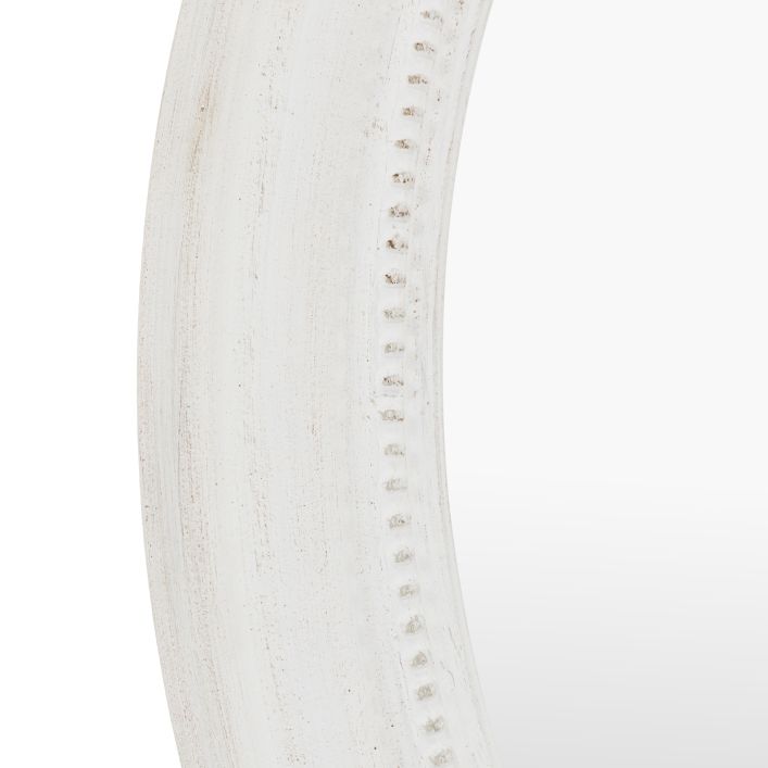 Shoreline Round Mirror, White