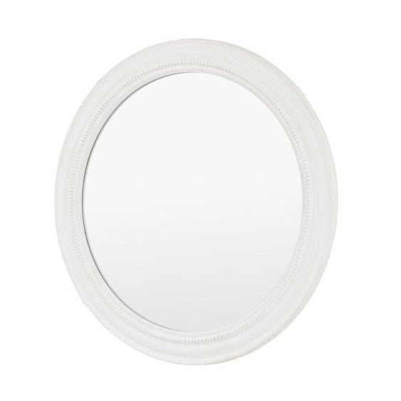 Shoreline Round Mirror, White