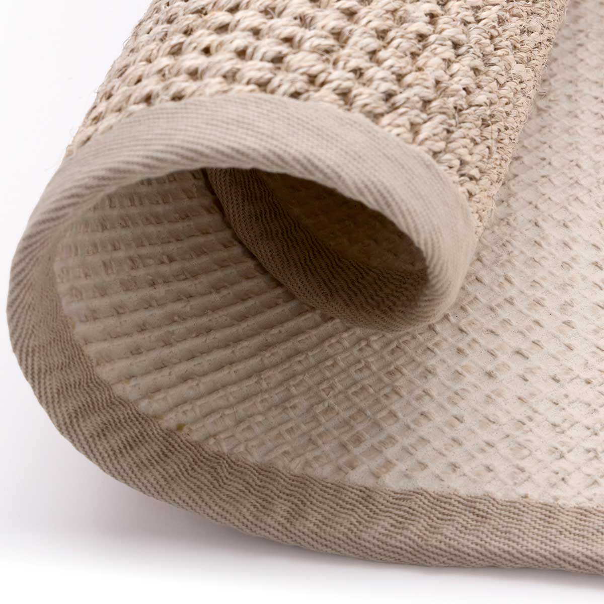 Sisal Rug in Light Beige with Sand Border 120 x 170cm,160 x 230cm,200 x 290cm,67 x 200cm
