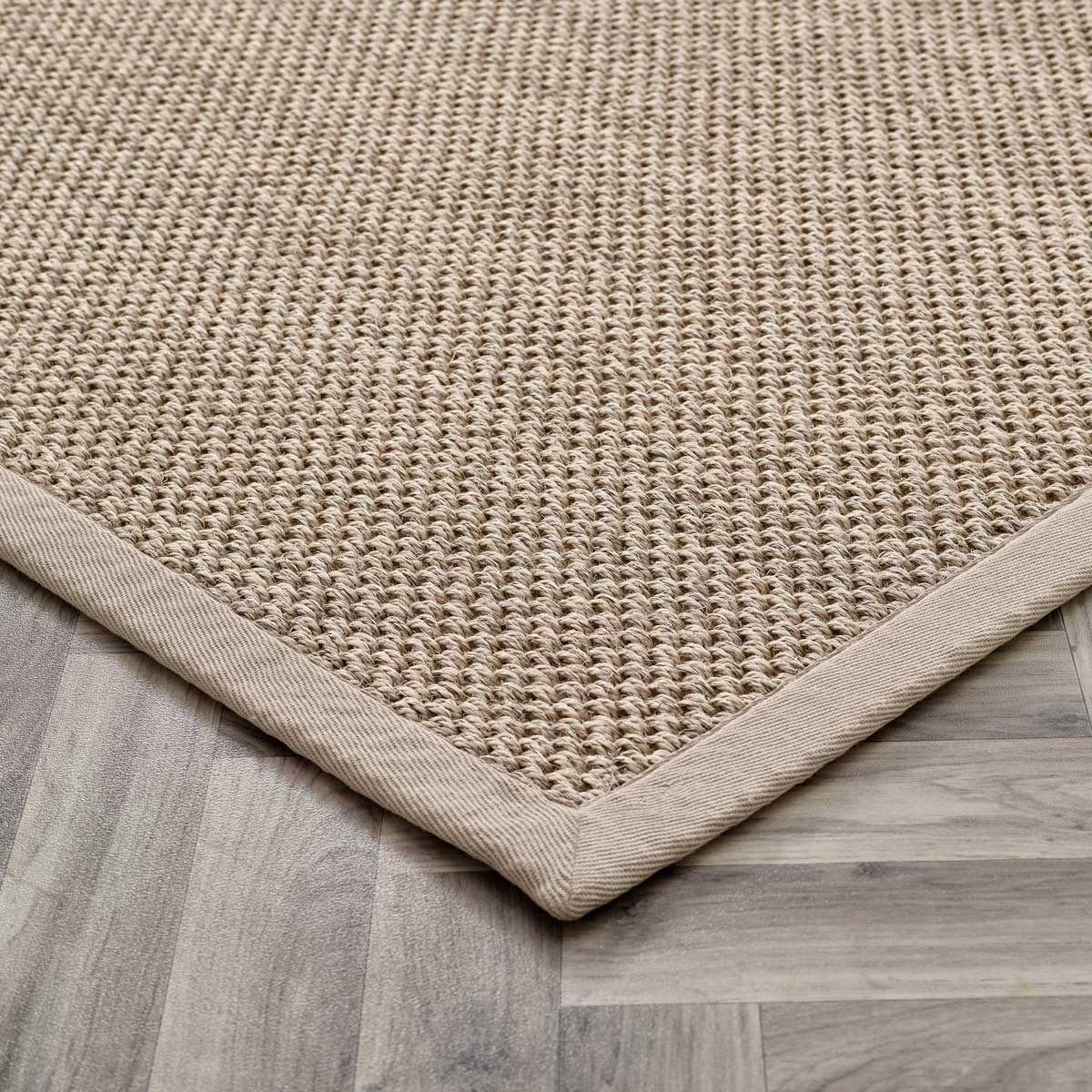 Sisal Rug in Light Beige with Sand Border 120 x 170cm,160 x 230cm,200 x 290cm,67 x 200cm