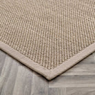Sisal Rug in Light Beige with Sand Border 120 x 170cm,160 x 230cm,200 x 290cm,67 x 200cm