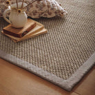 Sisal Rug in Light Beige with Sand Border 120 x 170cm,160 x 230cm,200 x 290cm,67 x 200cm