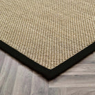 Sisal Rug Light Beige with Black Border 120 x 170cm,160 x 230cm,200 x 290cm,67 x 200cm