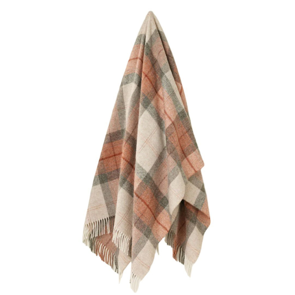 Skye Coral Shetland Wool Throw - Angela Reed - 