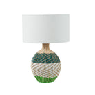 Small Brera Rattan Table Lamp, Emerald