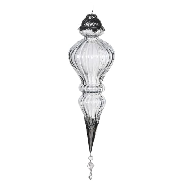 Small Clear Glass Calabash Drop - Angela Reed -