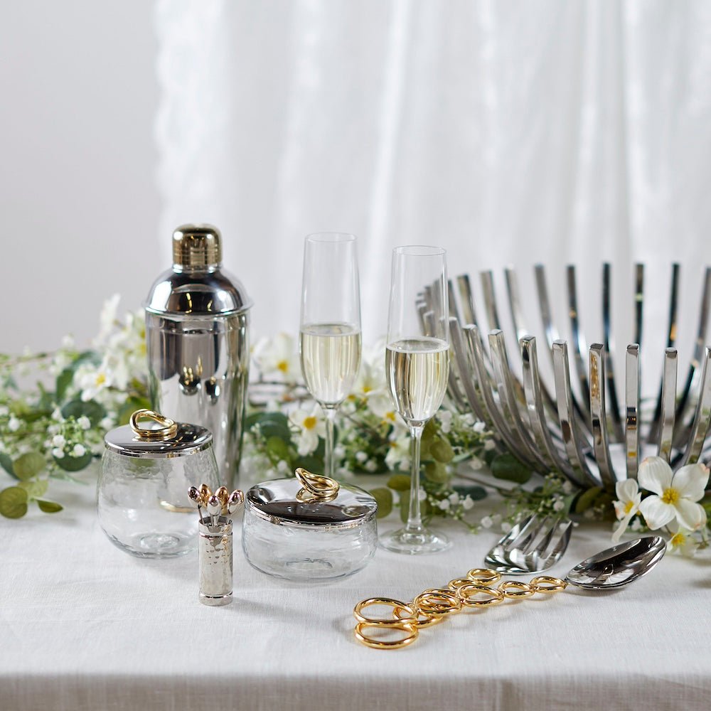 Small Glass Hoop Jar