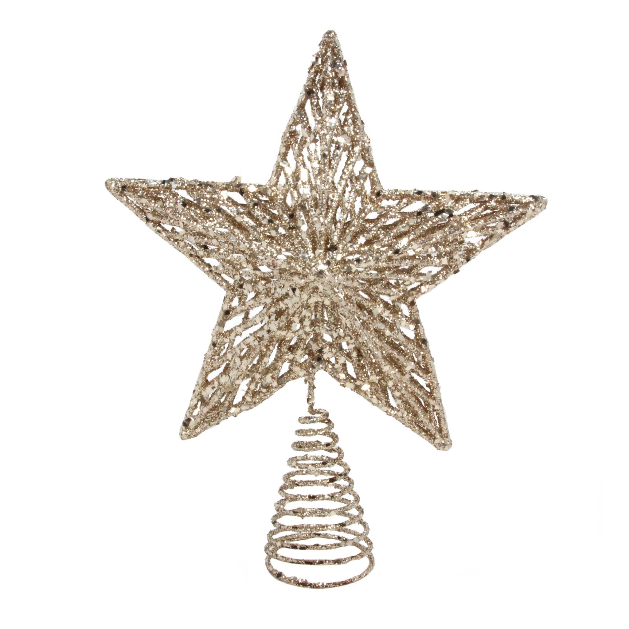 Star Tree Topper 23cm, Champagne