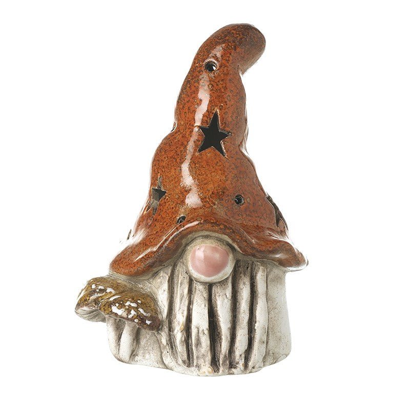 Stoneware Mushroom Gonk Tea Light Holder