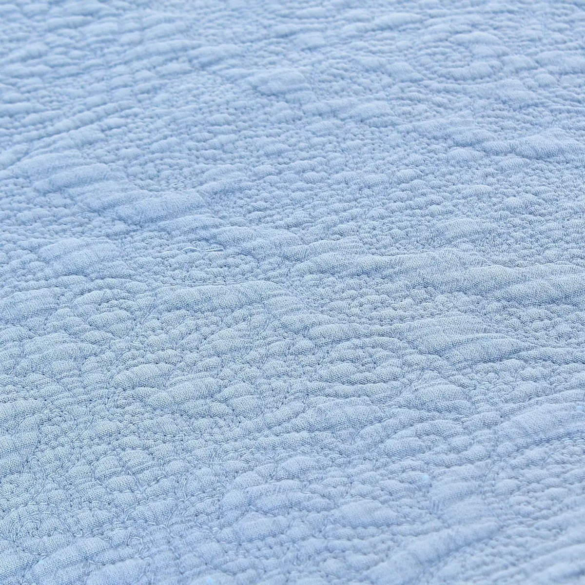 Stonewash Cotton Bedspread, Cornflower Blue Single 190 x 260 cm,One Size 250 x 260 cm - to fit Double or King Size bed,Superking 305 x 280 cm