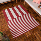 Stripe Indoor/Outdoor Rug Red,Blue,Green