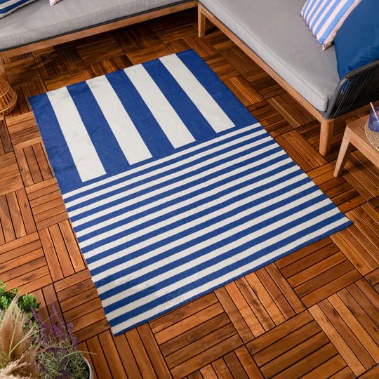 Stripe Indoor/Outdoor Rug Red,Blue,Green