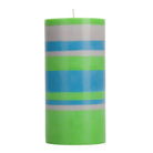 Striped Grass, Nanking Blue & Willow Pillar Candle, Large 15cm