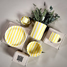 Striped Plate, Beach Yellow