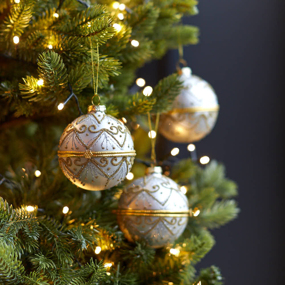 Swirl Glitter Opening Bauble