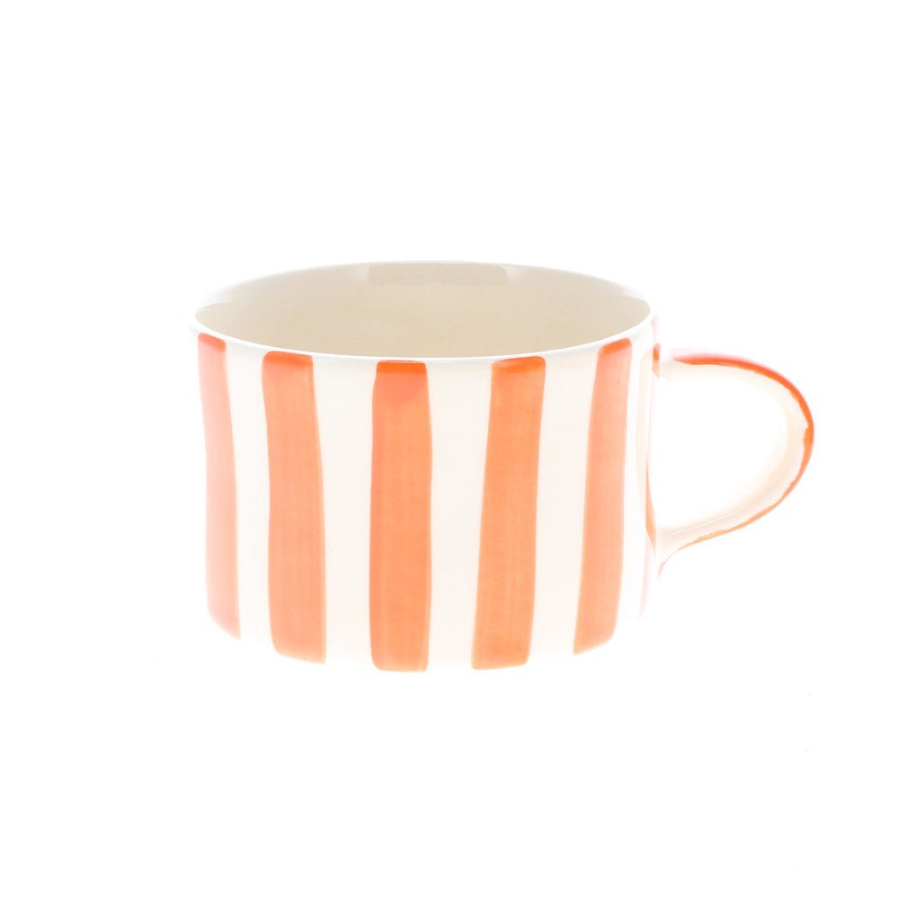 Tangerine Candy Stripe Mug - Angela Reed - 