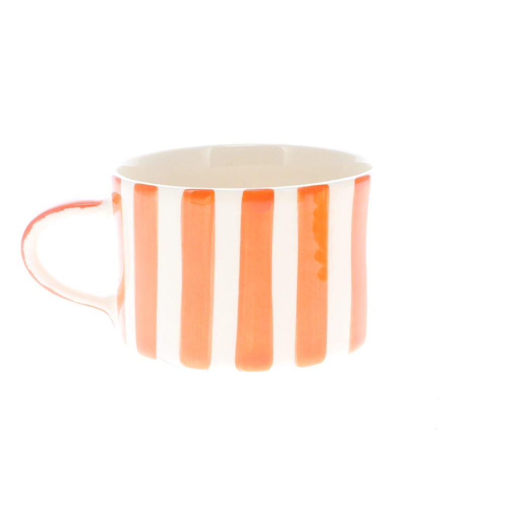 Tangerine Candy Stripe Mug - Angela Reed - 