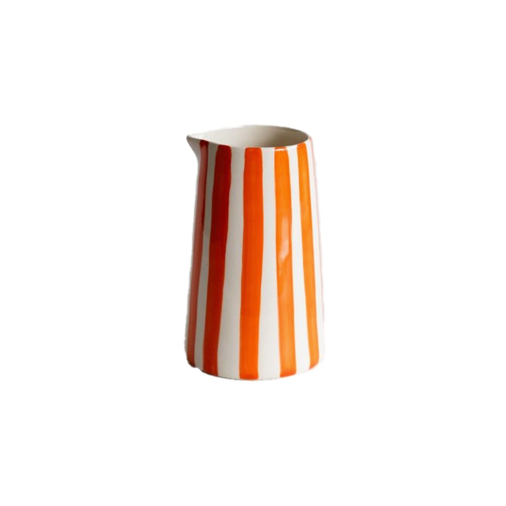 Tangerine Candy Stripe Pitcher - Angela Reed - 