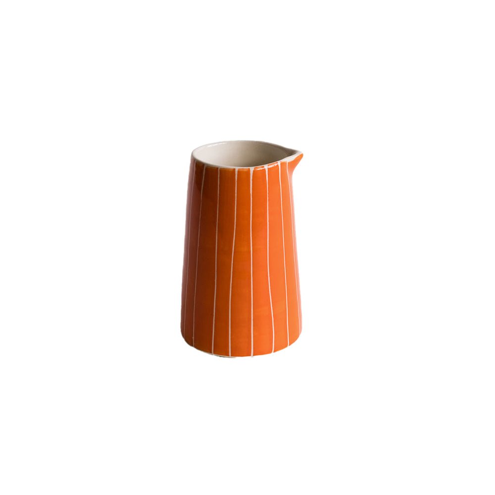 Tangerine Stripe Creamer Jug - Angela Reed - 