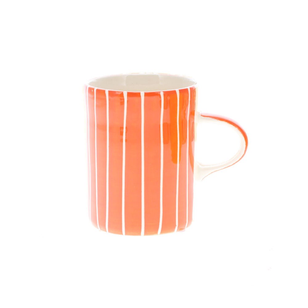 Tangerine Stripe Demi Mug - Angela Reed - 