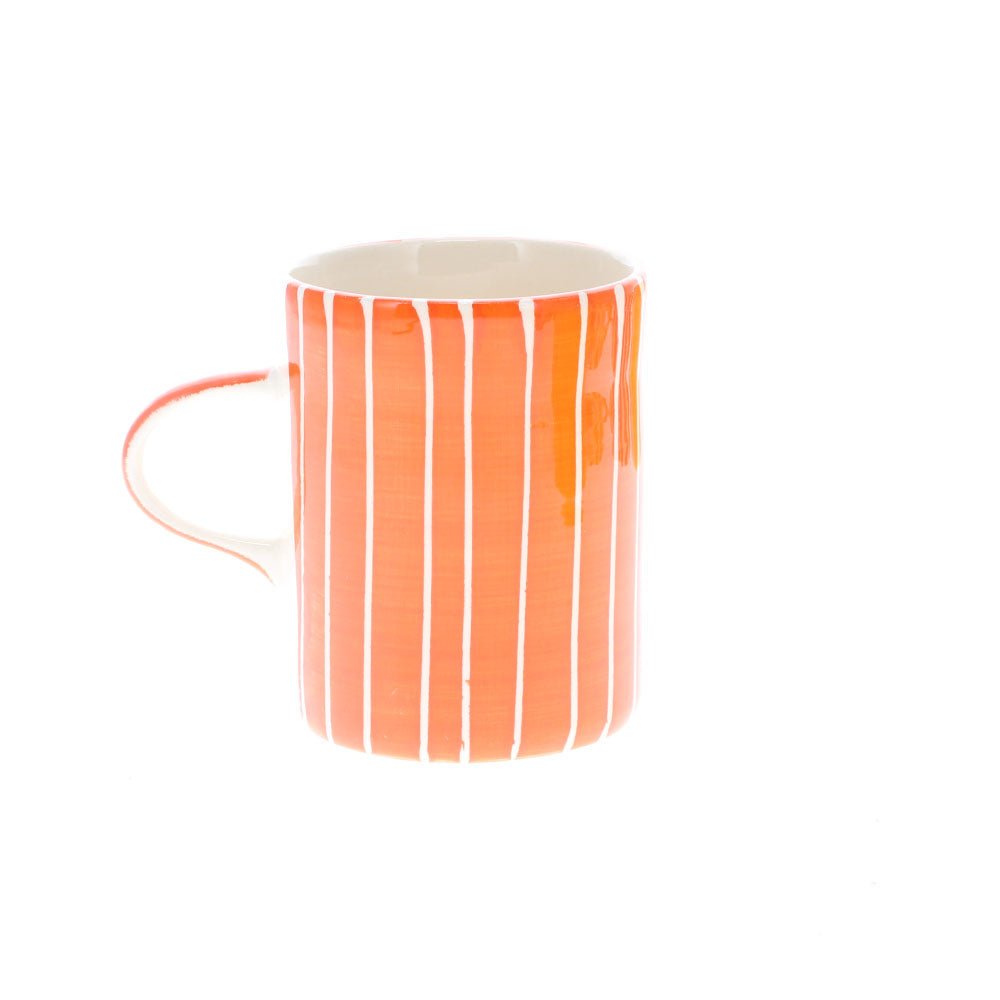 Tangerine Stripe Demi Mug - Angela Reed - 