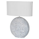 Textured Speckled Blue Lamp