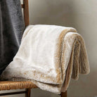 Tipped Faux Fur Throw, Caramel
