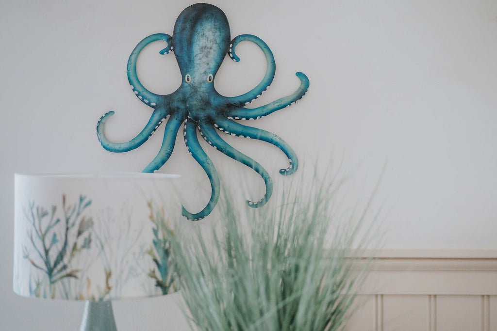 Turquoise Octopus Wall Art - Angela Reed -