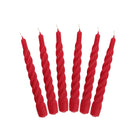 Twisted Taper Candle Red