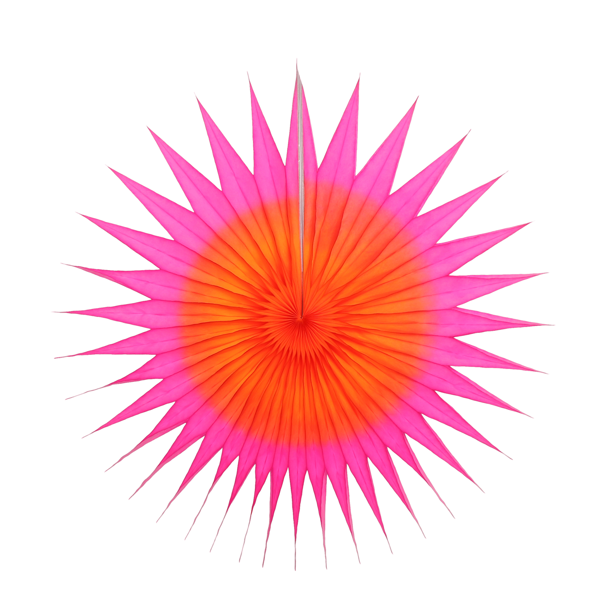 Two-Tone Fan, Fuchsia & Tangerine