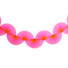 Two-Tone Fan Garland, Fuchsia & Tangerine