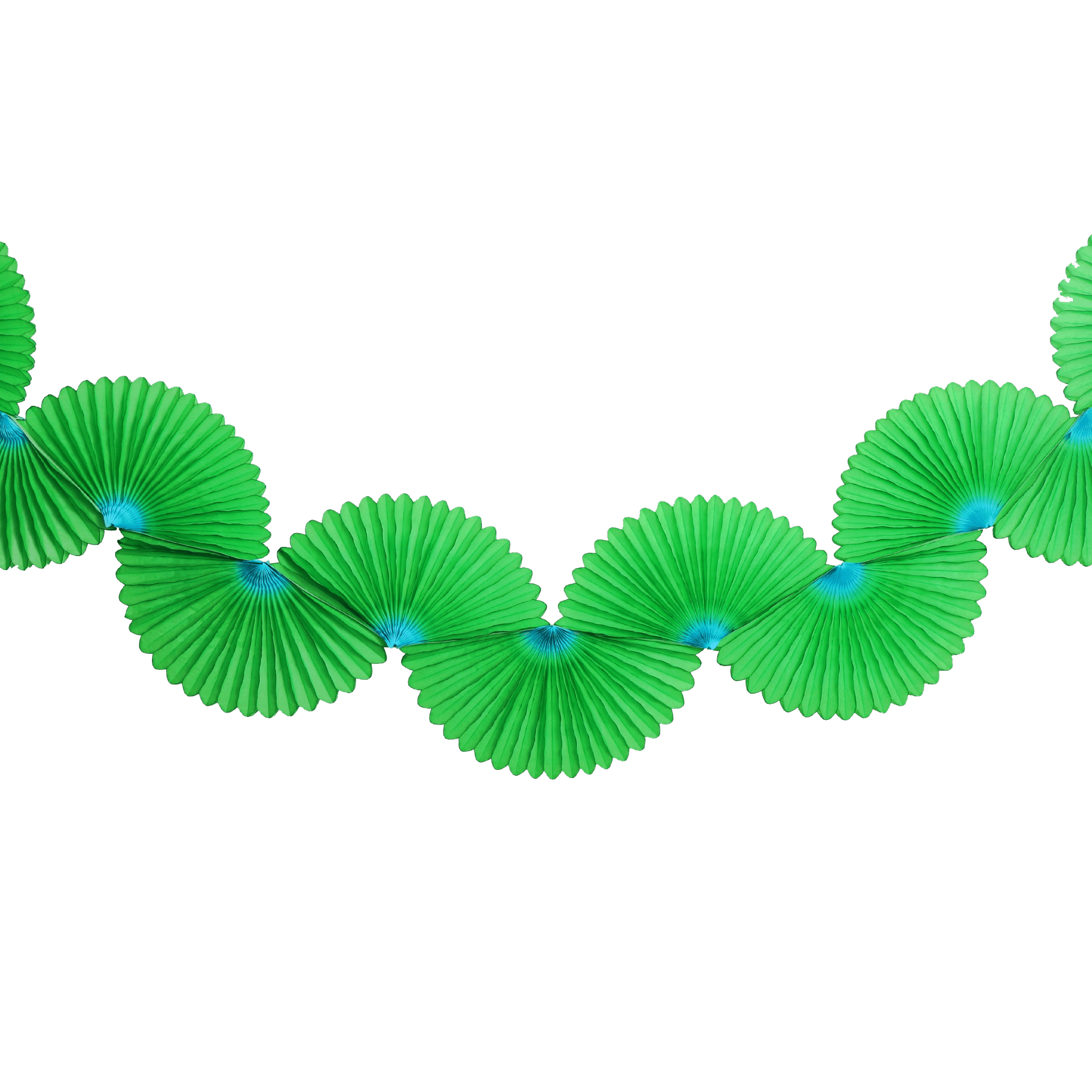 Two-Tone Fan Garland, Green & Blue