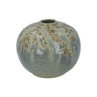 Verdigris Vine Ceramic Ball Vase - Angela Reed - 
