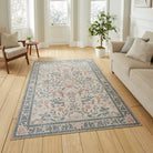 Versailles Washable Rug, Neutral Beige/Blue - Angela Reed - 
