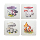 Vintage Mushroom Coasters, Set of 4