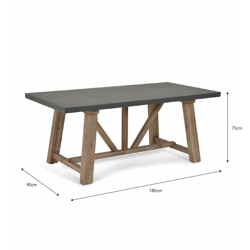 Chilford Dining Table, Grey Slate Medium,Large