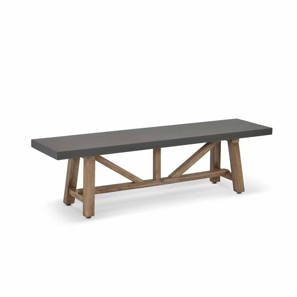 Chilford Dining Bench, Grey Slate Medium,Large