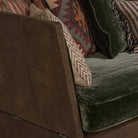 Warwick Midi Leather Sofa with Velvet Seat Cushions