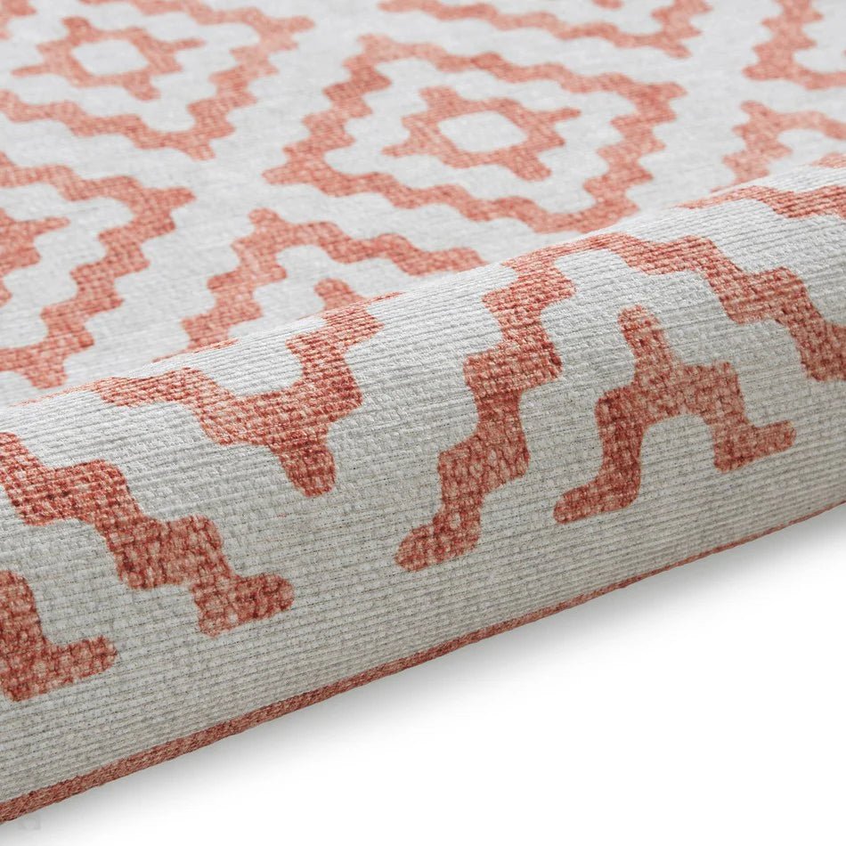 Washable Geometric Rug, Orange 61 x 120cm,61 x 170cm,76 x 150cm,76 x 230cm,122 x 170cm,152 x 230cm